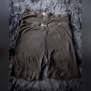 Forever 21 Black Lace Biker Shorts Plus 2XL 2 pairs